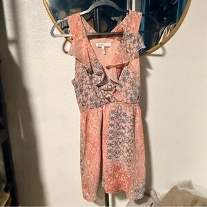 BCBGeneration Paisley Print Dress in Pink and Blue